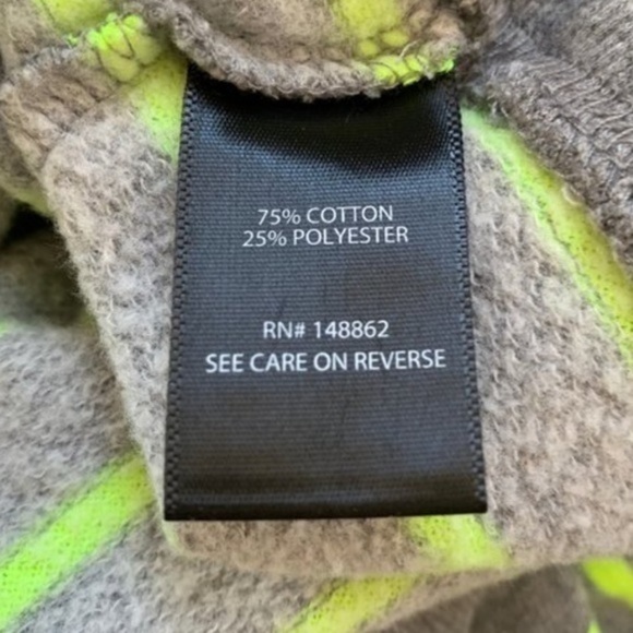 Torrid Grey Neon Yellow Stripe Fleece Sweatshirt - Picture 11 of 11